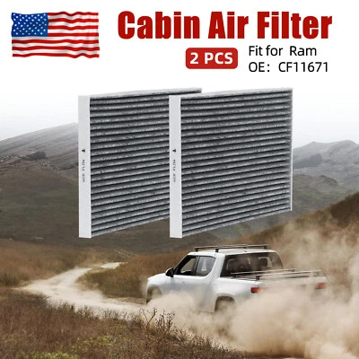 2P Cabin Air Filter for Ram1500 2500 3500 4500 5500 2016 2017 2018-2023CF11671 - Image 1 of 4