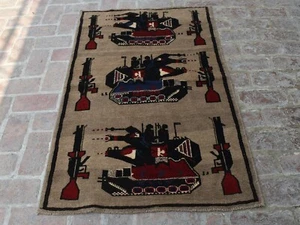 3'1 x 5 Handmade vintage afghan tribal shindand war area rug, 3x5 wool area rug - Picture 1 of 10