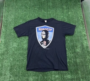 Vintage Robocop 2 Robot Sci Fi Movie 1990 size Mens L Black Blue - Picture 1 of 6