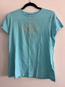 Michael Kors Womens Medium Blue Logo Shirt - Picture 1 of 4
