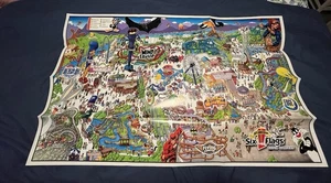 Six Flags Elitch Garden 45th Anniversary Souvenir Map - 33 x 22 - Picture 1 of 2