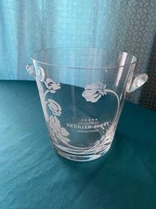 SEAU A CHAMPAGNE PERRIER JOUET EN CRISTAL DECOR FLORAL - Imagen 1 de 9