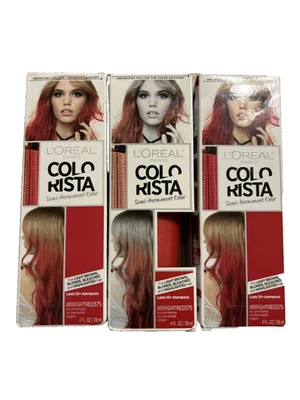 L'Oreal ColoRista Semi-Permanent Temporary Hair Color Bright/Red #375  LOT 0f 3 - Image 1 of 4