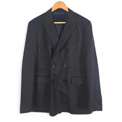 Bonita Chaqueta Blazer Verde Para Hombre Doble Pecho Mezcla Lana Talla 42 Regular Foto 1 de 4