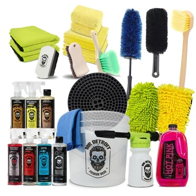 Mr. Detroit - Kit de detalles de lavado de autos de 25 piezas con bláster de espuma, cepillo, limpiador y más Foto 1 de 4