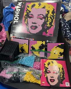 LEGO Andy Warhol Marilyn Monroe Portrait Face Mod Kunststoff POP ART teilweise fertig - Bild 1 von 5