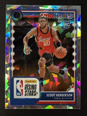 Scoot Henderson Rookie Card RC Hoops Premium Rising Stars Cracked Ice Prizm #280 - Image 1 of 2