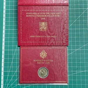 VATICANO 2 Euros 2008 en cartera. Benedicto XVI año dedicado a San Pablo - Imagen 1 de 5