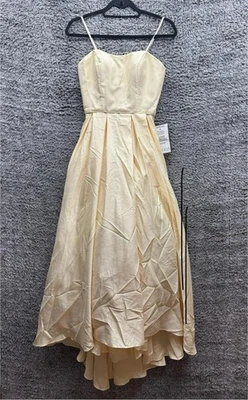 Newv Betsy & Adam Sleeveless Evening Dress Light Yellow/Ban Womens Size 2 - Image 1 of 4