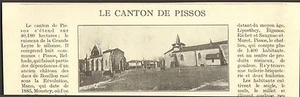 40 PISSOS LE CANTON ARTICLE DE PRESSE 1930 - Imagen 1 de 1