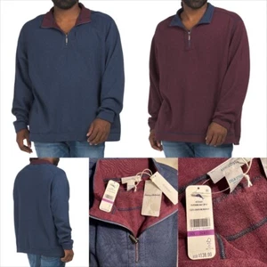 TOMMY BAHAMA New Men's 2XLB Reversible Flipshore 1/4 Zip Sweatshirt Fleece XXL - Picture 1 of 17