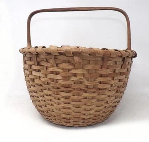 GROSSER MAINE-MADE ASCHESCHIENE, SAMMELKORB MIT GRIFF & FUSS - 4 ZOLL DURCHMESSER - SEHR GUTER ZUSTAND - Bild 1 von 6