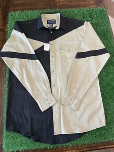 WRANGLER HEAVY WEIGHT WESTERN LONG SLEEVE SHIRT SIZE LT - Picture 1 of 6