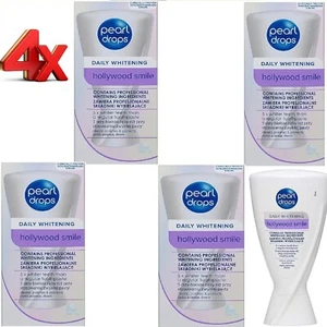 Pearl Drops Hollywood Smile Toothpaste 50ml/1.69oz 4 x Packs (200ml/6.76oz) - Picture 1 of 6