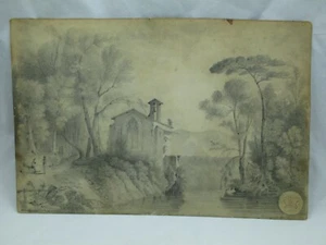 Tablero de dibujo Henry Sanderson (1803-1880) boceto de iglesia Bristol c1830-40 973E - Imagen 1 de 12