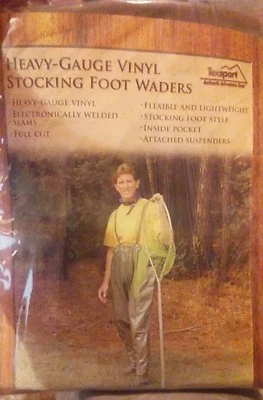 TEXSPORT HEAVY-GAUGE VINYL CHEST WADERS ITEM 29504 - SIZE XL - NEW IN PACKAGE