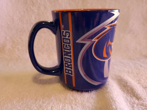 Boise State Broncos~ Coffee Mug ~ Orange and Blue Cover