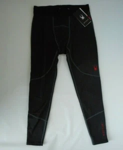 SPYDER Active ProWEB Black BASE LAYER Bottoms PANTS Leggings Mens Size LARGE NEW - Picture 1 of 5