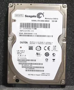 ST9500325AS Seagate 9HH134 500 GB 5,4 K RPM 3 Gb/s 2,5" disco rigido SATA computer portatile - Foto 1 di 2