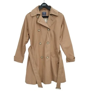 Abercrombie And Fitch Water Wind Resistant Plaid Lined Belted Long Trench Coat - Picture 1 of 9