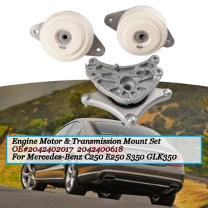 Front Engine Mounts & Transmission Mount For Mercedes W212 E350 3.5L 2010 2011 - Picture 1 of 22