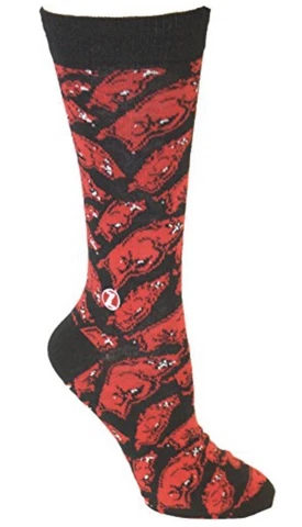 NCAA Arkansas Razorbacks Team Crew Socks S/M Cover