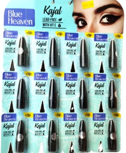 12 x Blue Heaven Traditional Indian Kajal Black Kohl Eyeliner Eye Free Shipping - Picture 1 of 5