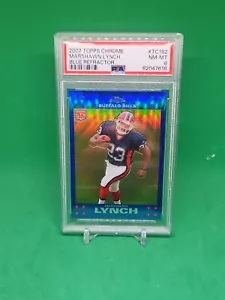 2007🔥TOPPS CROMO MARSHAWN LINCIAGGIO BLU RIFRATTORE ROOKIE #TC182 RC SSP PSA 8 - Foto 1 di 1