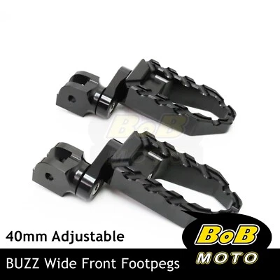 Clavijas delanteras NEGRAS 40 mm extensión BUZZ para Ducati Monster 1200/S 14-20 19 18 Foto 1 de 4