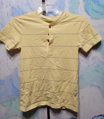 NWT American Eagle Vintage Fit Mens T Shirt Yellow Striped Size XS - Image 1 of 4
