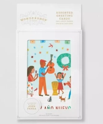 10ct John Parra Hispanic Assorted Boxed Blank Holiday Christmas Greeting Cards - Image 1 of 3