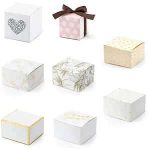 10 Stück Geschenkboxen aus Papier Farbauswahl Schachtel Tischdeko - Bild 1 von 18