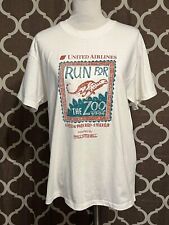 Vintage 90s Run For The Zoo T-Shirt Marathon Animals Lincoln Park Chicago Large