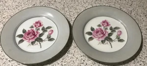 Noritake Salad Plates Pink Rose Rose Floral Set Of 2-6 1/2” - Picture 1 of 3