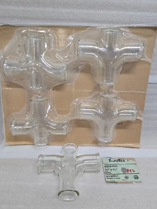 O-I/Schott KIMAX 6522-1515, 1-1/2" x 1-1/2" Doppel Sanitär T-Stück Glasverschraubung - Bild 1 von 7