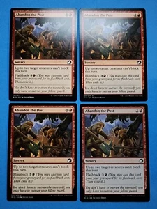4x Abandon the Post Innistrad Midnight Hunt Mtg Magic Card Sorcery Mountain 127 - Picture 1 of 4