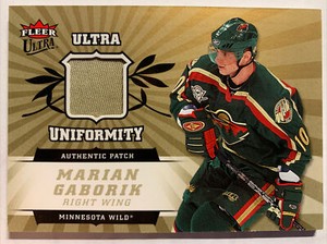 2006-07 Ultra Uniformity Patches 4/25 Marian Gaborik Jersey Minnesota Wild