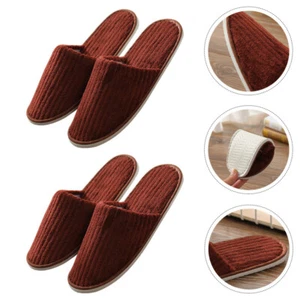 2 Pairs Housewarming Visitor Slippers Couple Slippers Indoor Indoor Slippers - Picture 1 of 12