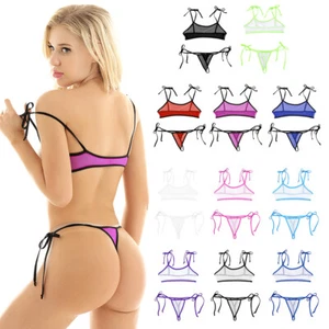 Sexy Damen Micro G-String Bikini Set BH Top Tangas Badeanzug Bademode Baden - Bild 1 von 149