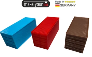 H0 1:87 SET 3 Stk. 20ft Container Schiffscontainer LKW Container Zug Container - Bild 1 von 4