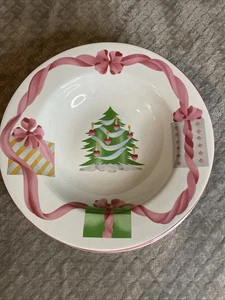 Set 3 Vintage Sango Home for Christmas 4829 Rand Suppenschüsseln 9 1/4" - Bild 1 von 4