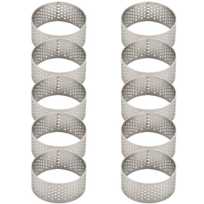 10Pcs 4.5Cm Runder Rostfreier Perforierter Nahtloser Tortenring Quiche  Tor8860 - Bild 1 von 4