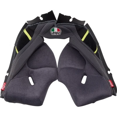 AGV Helmets Pista GP RR Cheek Pads - Gray/Yellow - 2XL 20185000564992X - Image 1 of 4