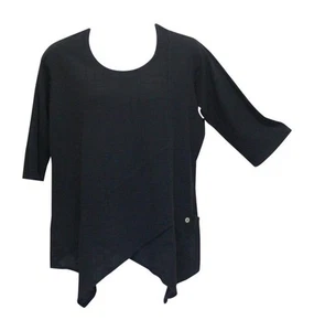 Ezze Wear women's dotty gauze cotton ginger tunic Black - Picture 1 of 13