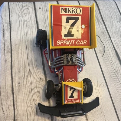 Nikko #7 Rustler RC Sprint Car Buggy 2WD 1:16 NO REMOTE TIRES UNTESTED Vintage - Image 1 of 4