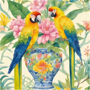 Yellow Macaws (375 Piece Wooden Jigsaw Puzzle) - Picture 1 of 6