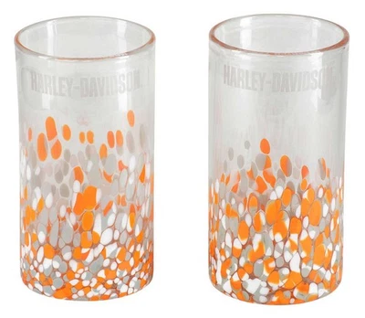 Juego Harley-Davidson Confetti Highball, fuente H-D grabada - soplado a mano - 16 oz. Foto 1 de 2
