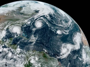 Earth Hurricane Paulette Rene Sally Teddy Vicky Space Photo Poster Art Print - Picture 1 of 1