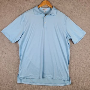 Peter Millar Summer Comfort Polo Shirt Men's Large Blue Golf Performance - Picture 1 of 8