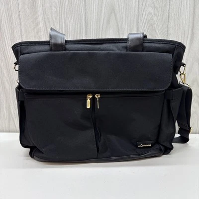 LOVEVOOK Mujer Bolso para Laptop Moda Viaje Trabajo Negro y Dorado 18" Foto 1 de 4